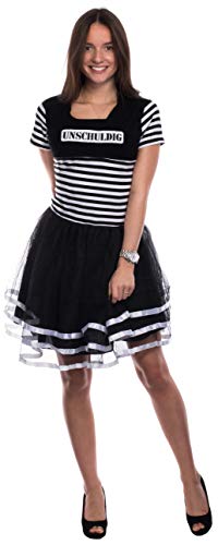 Brandsseller Damen Kostüm Sträfling/Unschuldig Verkleidung Karneval Party Fasching Junggesellinnenabschied M/L Brandsseller Damen Kostüm Sträfling/Unschuldig Verkleidung Karneval Party Fasching Junggesellinnenabschied M/L von Brandsseller