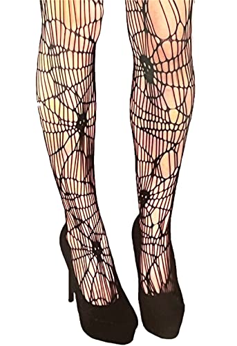 Brandsseller Halloween Damen Netz Strumpfhose Spinne Horror Accessoire Verkleidung Karneval Party Einheitsgröße Schwarz von Brandsseller