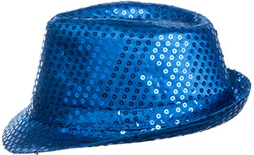 Brandsseller Paillettenhut Unisex Glitzerhut Partyhut Verkleidung Karneval Silvester - Blau von Brandsseller