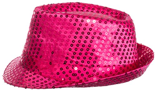 Brandsseller Paillettenhut Unisex Glitzerhut Partyhut Verkleidung Karneval Silvester - Pink von Brandsseller