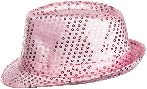 Brandsseller Paillettenhut Unisex Glitzerhut Partyhut Verkleidung Karneval Silvester - Rosa von Brandsseller