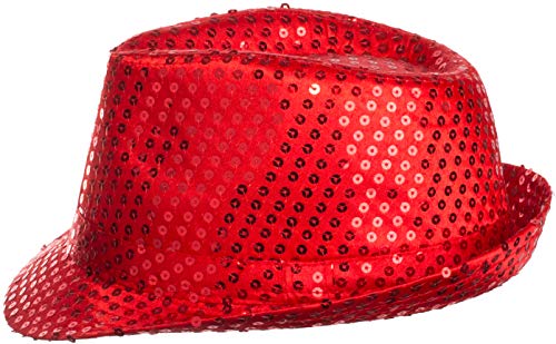 Brandsseller Paillettenhut Unisex Glitzerhut Partyhut Verkleidung Karneval Silvester - Rot von Brandsseller