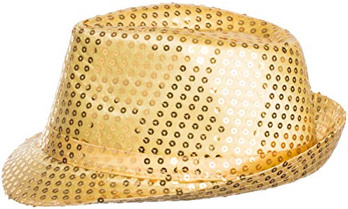 Brandsseller Paillettenhut Unisex Glitzerhut Partyhut Verkleidung Karneval Silvester - Gold von Brandsseller