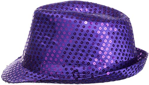 Brandsseller Paillettenhut Unisex Glitzerhut Partyhut Verkleidung Karneval Silvester - Lila von Brandsseller