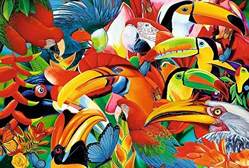 Brandsseller Puzzle Bunte Vögel - Colourful Birds 500 Teile Puzzle für Erwachsene von Brandsseller