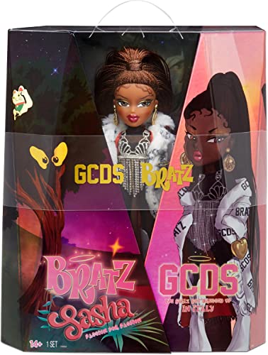 Bratz x GCDS Special Edition Designer Modepuppe - SASHA zum Sammeln - Inklusive Outfit, Accessoires, Haarbürste und mehr - Voll beweglich - Premium Verpackung - Für Sammler und Kinder ab 7 Jahren von Bratz