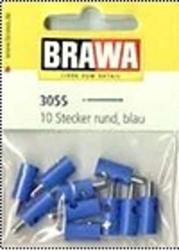 10 Stecker rund, blau von Brawa