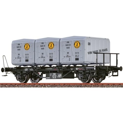 50596 Behältertragwagen BTS 30 der DB, mit Ekrt 212 "Zündapp, Ep. III von Brawa