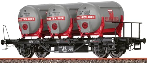 50605 Behältertragwagen BTS 30 der DB, mit Ddikr 621 "Holsten-Bier, Ep. III von Brawa