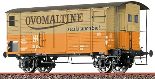 50973 H0 Gedeckter Güterwagen K2, SBB, Ep.II 'Ovomaltine' von Brawa