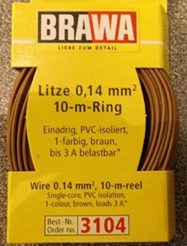 BRAWA 3104 Litze 0,14mm² 10m Ring braun BRAWA 3104 Litze 0,14mm² 10m Ring braun von Brawa