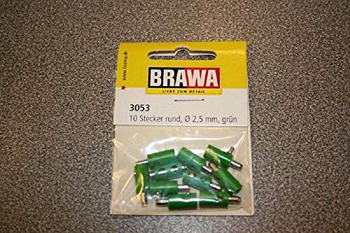 Brawa 3053 10 Stecker rund, gruen von Brawa