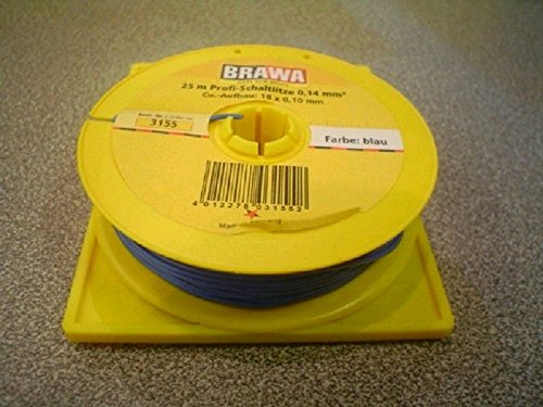 Brawa 3155 Schaltlitze 0,14 mm², 25 m Spule, blau von Brawa