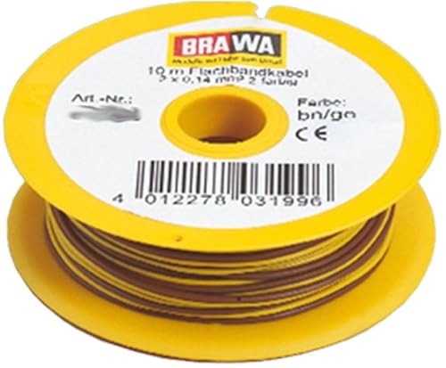 Brawa 32390 Doppellitze 0,14mm², 25m, braun-gelb von Brawa