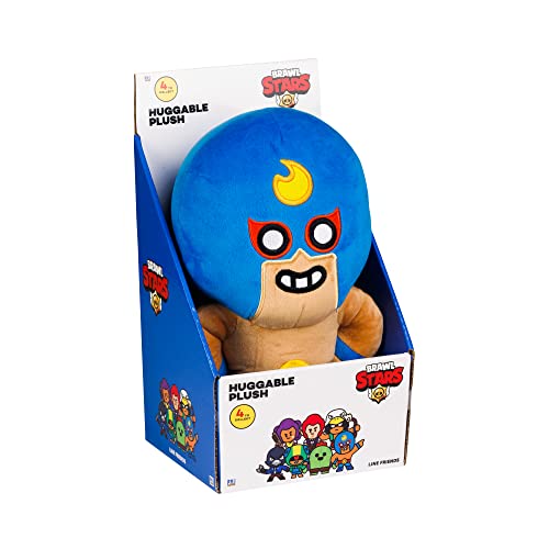 Brawl Stars EL Primo The Mexican Wrestler Kuscheltier | 30 cm hoch | Plüsch-Spielzeugpuppe | P.M.I. Offizielles Lizenzprodukt | Supercell | Geschenk für Gamer | Sammlerstück von Brawl Stars