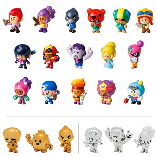 Brawl Stars P.M.I Collectible Figures - 12 Pack Deluxe Box -Including 2 Silver and 1 Gold Characters (S1) (Random) (BRW2080) von Brawl Stars