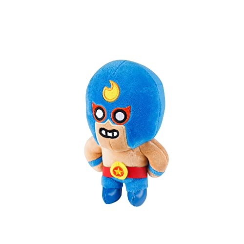 Brawl Stars EL Primo The Mexican Wrestler Plushies | 15,2 cm 16,5 cm hoch | Plüsch-Spielzeugpuppe | P.M.I. Offizielles Lizenzprodukt | Supercell | Geschenk für Gamer | Sammlerstück von Brawl Stars