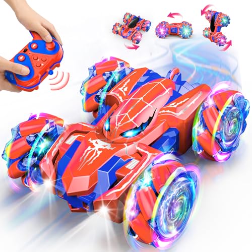 Braxel Ferngesteuertes Auto ab 3-10 Jahre, Spielzeug ab 3 4 5-9 Jahre Junge RC Auto Monstertruck Spider Spielzeug Geschenk Junge 3-9 Jahre Geschenke für Kinder Outdoor Spielzeug von Braxel