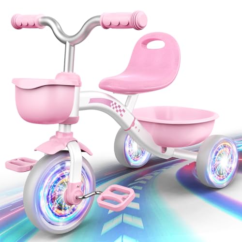 Braxel Laufrad Dreirad ab 2 Jahre, Kinderfahrrad mit Leuchtende Räder, 3-Ebene Verstellbaren Sitz bis 35 kg, Kinderspielzeug Outdoor Spielzeug ab 2 3 4 5 Jahre Geburtstag Geschenke für Mädchen Braxel Laufrad Dreirad ab 2 Jahre, Kinderfahrrad mit Leuchtende Räder, 3-Ebene Verstellbaren Sitz bis 35 kg, Kinderspielzeug Outdoor Spielzeug ab 2 3 4 5 Jahre Geburtstag Geschenke für Mädchen von Braxel