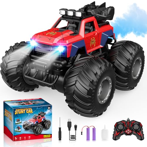 Braxel Ferngesteuertes Auto ab 3 4 5 6 7 8 9-12 Jahre, RC Auto Crawler Truck Kinder Spider Spielzeug ab 3 4 5 6 7 8 9 10 Jahre Junge Draußen Outdoor Spielzeug Geschenke Jungen 3-12 Jahre Monstertruck von Braxel