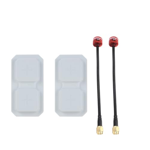 Breeshy 2PCS Range Plus 2X 5.8G Direktionale Dual-Unit-Antenne + Cherry2nd Gen Antenne LHCP SMA 11dBi für RC FPV Drohnen Teile von Breeshy