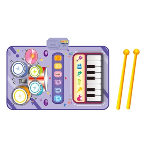 Breeshy Lila 2-In-1-Multifunktions-Elektronik-Musikdecke für Kinder Zur Förderung des Musikinteresses von Breeshy