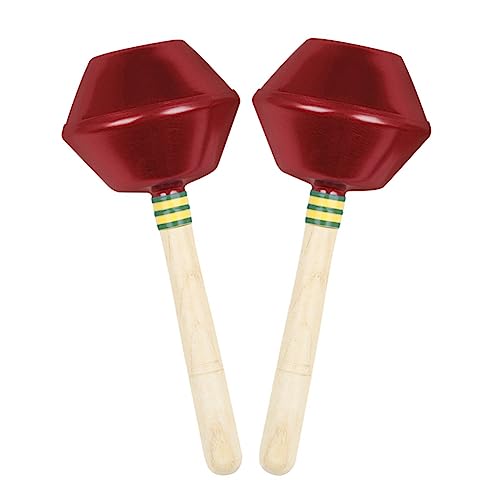 Breeshy Orff Sandhammer Orff Musikschlaginstrument Kinder Rassel Spielzeug Musikinstrument Spielzeug, 1 Paar Rot von Breeshy