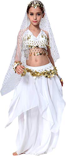 Breevo Renaissance Halloween Gypsy Jingle Costume Kids Girls 10 12 M White von Breevo