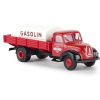 BREKINA 42270 H0 / 1:87 Magirus Mercur Pritsche, Gasolin, 1953, mit Aufsatz-Tank von Brekina