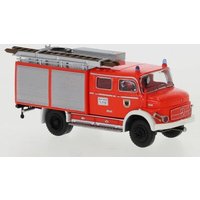 BREKINA 47173 1:87 Mercedes LAF 1113 TLF 16 Aufbau Rolläden hellrot, weiss, Feuerwehr Dortmund, 1972 von Brekina