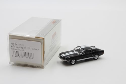 Brekina Mustang Shelby GT 350 schwarz/weiß 19606 1:87 /BRN1212 von Brekina