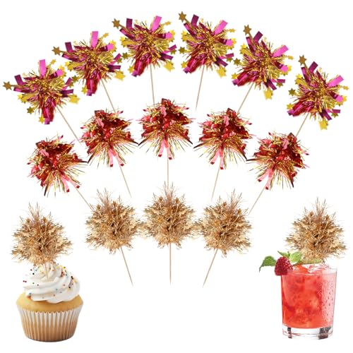 40 Stück Folie Torte Feuerwerk Happy Birthday Kuchen Dekor Cupcake Topper Tortendeko Glitzerndes Lametta Aus Folie Glitzernde Cocktail Lebensmittel Zahnstocher für Hochzeit Babyparty Abschluss 40 Stück Folie Torte Feuerwerk Happy Birthday Kuchen Dekor Cupcake Topper Tortendeko Glitzerndes Lametta Aus Folie Glitzernde Cocktail Lebensmittel Zahnstocher für Hochzeit Babyparty Abschluss von Bremorou
