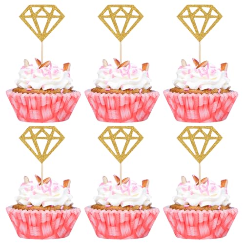 50 Stück Glitzer Muffin Topper für Hochzeit, Gold Cupcake Topper, Verlobung, Jahrestag, Valentinstag Party Kuchendekoration, Muffins Deko, Cupcake Muffin Geburtstag 50 Stück Glitzer Muffin Topper für Hochzeit, Gold Cupcake Topper, Verlobung, Jahrestag, Valentinstag Party Kuchendekoration, Muffins Deko, Cupcake Muffin Geburtstag von Bremorou