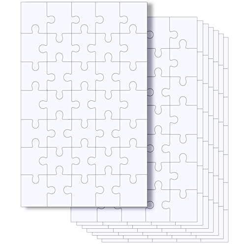 8 Stück Puzzle Selber Gestalten, Puzzle Blanko 15×10 cm Blanko Puzzle Zum Bemalen Puzzle Personalisiert Leeres Puzzle Weiß Für Kinder Zum Malen Von Motiven Und Zum Spielen Kindergeburtstag(35 Teile) von Bremorou