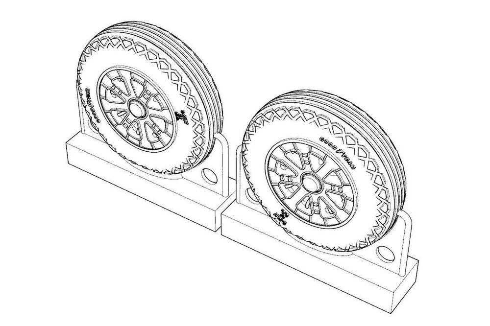 F4U Corsair Ribbed-Diamond Thread Wheels set von Brengun