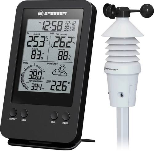 Bresser Optik Pro 3-in-1 7002531 Funk-Wetterstation Vorhersage für 12 bis 24 Stunden von Bresser Optik