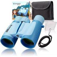 Bresser Junior 8880330 - Kinderfernglas 3x30, 3-fache Vergrößerung, 30mm Objektiv, mit Tasche, Tragriemen und Reinigungstuch, blau, STEM Bresser Junior 8880330 - Kinderfernglas 3x30, 3-fache Vergrößerung, 30mm Objektiv, mit Tasche, Tragriemen und Reinigungstuch, blau, STEM von Bresser