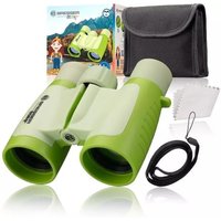 Bresser Junior 8880330 - Kinderfernglas 3x30, 3-fache Vergrößerung, 30mm Objektiv, mit Tasche, Tragriemen und Reinigungstuch, grün, STEM Bresser Junior 8880330 - Kinderfernglas 3x30, 3-fache Vergrößerung, 30mm Objektiv, mit Tasche, Tragriemen und Reinigungstuch, grün, STEM von Bresser