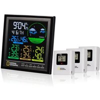 National Geographic 9070700 - Wetterstation Funk VA Farb, 4 Messbereiche für innen und außen, schwarz National Geographic 9070700 - Wetterstation Funk VA Farb, 4 Messbereiche für innen und außen, schwarz von Bresser