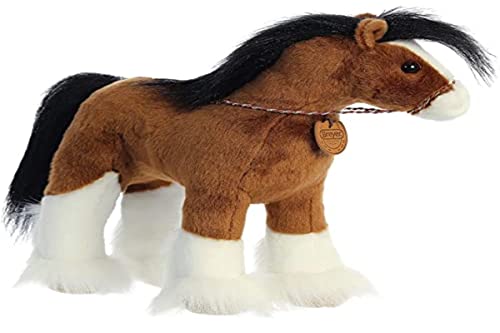 Breyer Aurora® Exquisites Clydesdale Stofftier – realistische Details – fantasievolles Spielen – braun 33 cm von Breyer