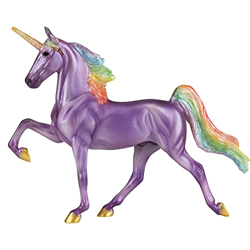 Breyer Horses Freedom Series Einhorn | Regenbogenzauber | Einhorn Spielzeug | 22,9 x 17,8 cm | Modell #880064 von Breyer