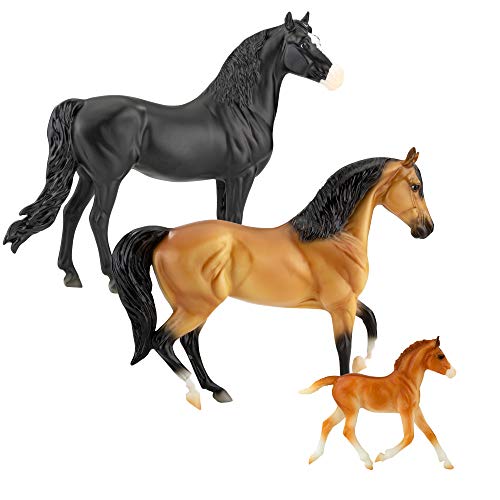 Breyer Horses Freedom Series Spanish Mustang Family | 3 Pferde Set | Pferdespielzeug | Maßstab 1:12 | Pferdespielzeug | Modell #5490 versch von Breyer