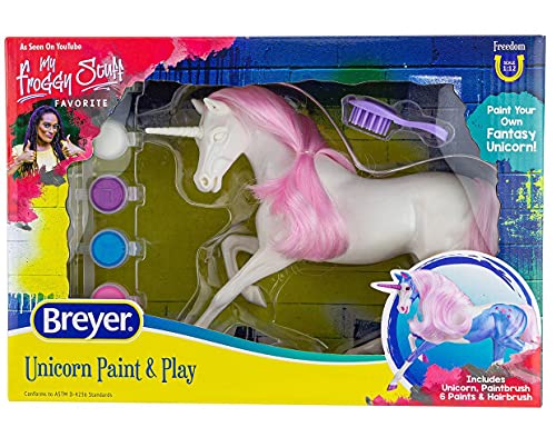 Breyer Horses Freedom Series Unicorn Paint & Play | Mähne und Schwanz | 1:12 | Modell #4236 von Breyer