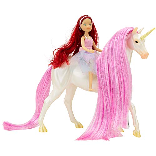 Breyer Pferde Freiheit Serie Set mit Einhorn und Reiter | Himmel & Wiese | Fantasy-Pferd und Reiter-Set | Pferd Spielzeug | Maßstab 1:12 | Modell #61147 (Verschiedene) von Breyer