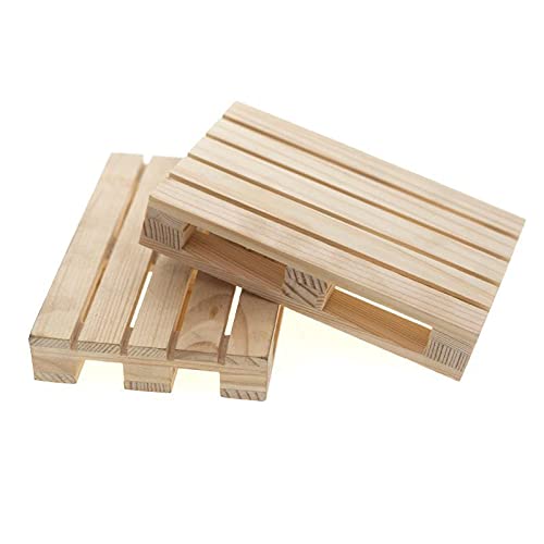 Briaatt 2 STÜCKE 120X80Mm Holzpalette Dekoration für 1/10 RC Crawler Auto Axial SCX10 90046 TRX4 Redcat von Briaatt