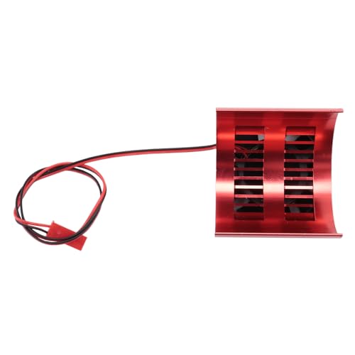 Briaatt 42Mm Motor KüHlung LüFter KüHlköRper KüHlung für 1/10 E- E- Summit Arrma 1/8 Kraton Talion RC Auto,Rot von Briaatt