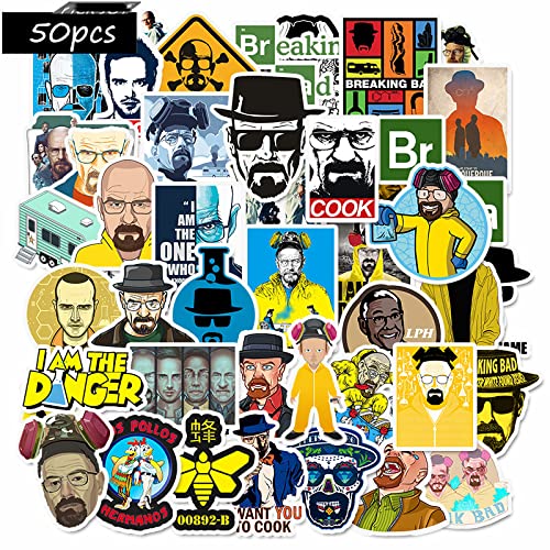 50 Stück Breaking Bad Aufkleber Laptop Telefon Gitarre Skateboard Notebook Motorrad Fahrrad Vinyl Stickers Wasserdicht Ästhetisch Horrorfilm Aufkleber für Jugendliche Kinder Erwachsene von Bric Dodo