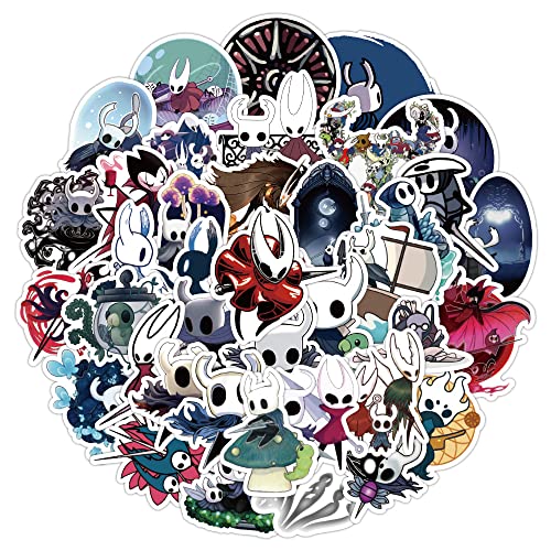 50 Stück Hollow Knight Aufkleber Wasserflaschen Laptop Telefon Gitarre Skateboard Computer Koffer Fahrrad Spiele Vinyl Stickers Wasserdicht Ästhetisch Aufkleber für Jugendliche Kinder Erwachsene von Bric Dodo