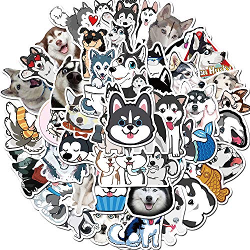 Bric Dodo 50 Stück Husky Aufkleber Auto Laptop Telefon Gitarre Skateboard Motorrad Fahrrad Husky Stickers Set Vinyl Wasserdicht Aesthetic Aufkleber für Jugendliche Kinder Erwachsene von Bric Dodo