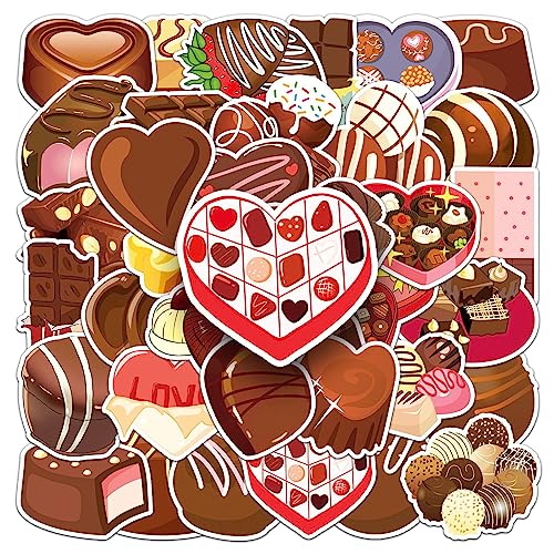 Bric Dodo 50 Stück Chocolate Aufkleber Auto Laptop Telefon Gitarre Skateboard Motorrad Fahrrad Schokolade Stickers Set Vinyl Wasserdicht Aesthetic Aufkleber für Jugendliche Kinder Erwachsene von Bric Dodo